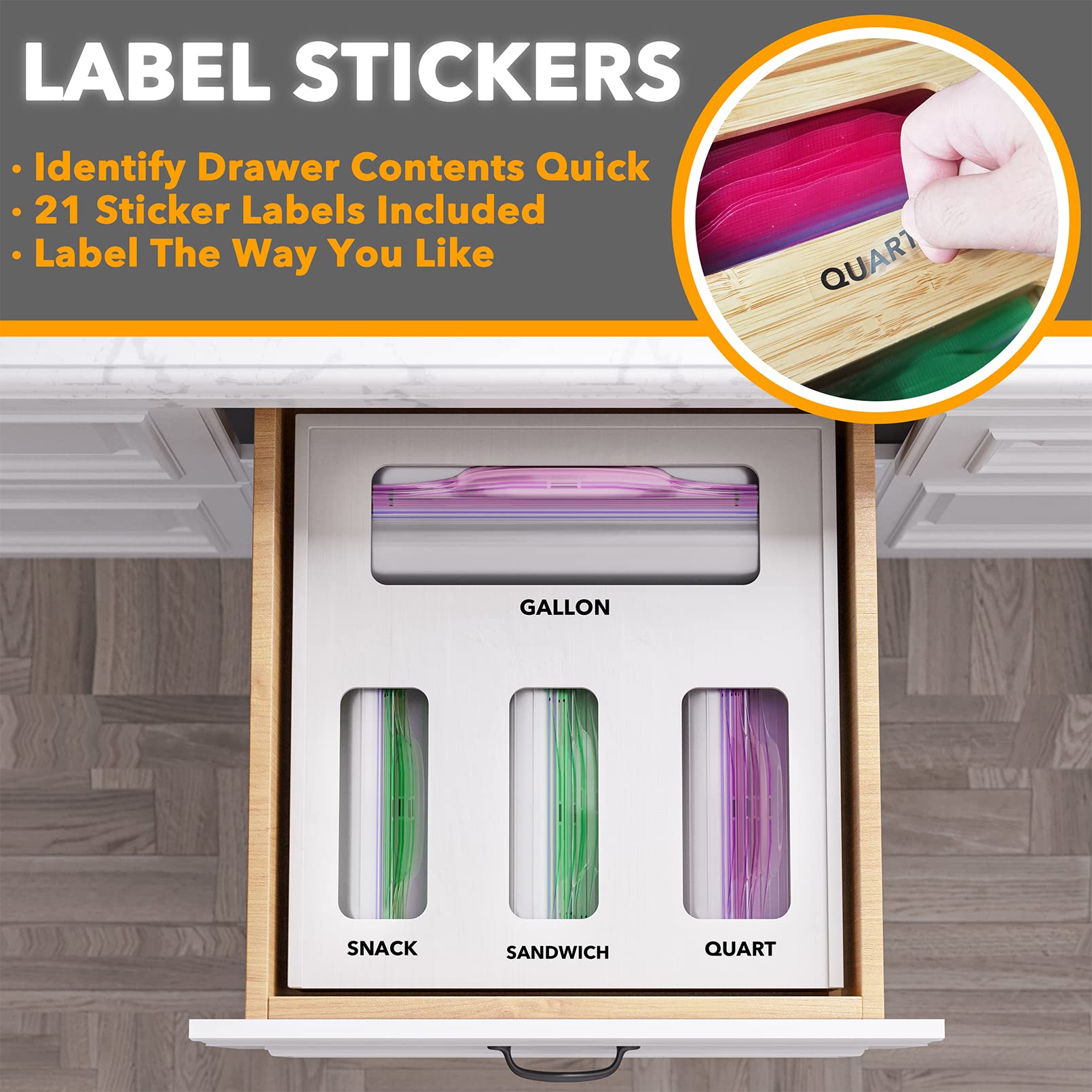 SpaceAid arrives fully assembled for instant use in your kitchen drawer.