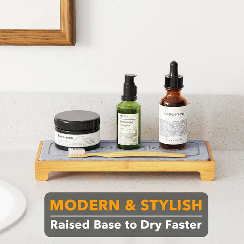 SpaceAid DryingNeat multi-use organizer demonstrating versatility for cups and toothbrushes.