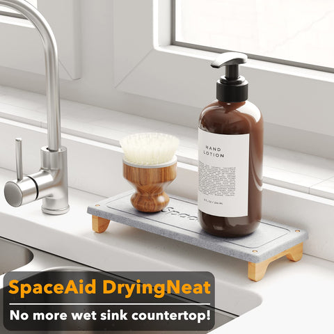 SpaceAid DryingNeat with bamboo feet on a kitchen counter