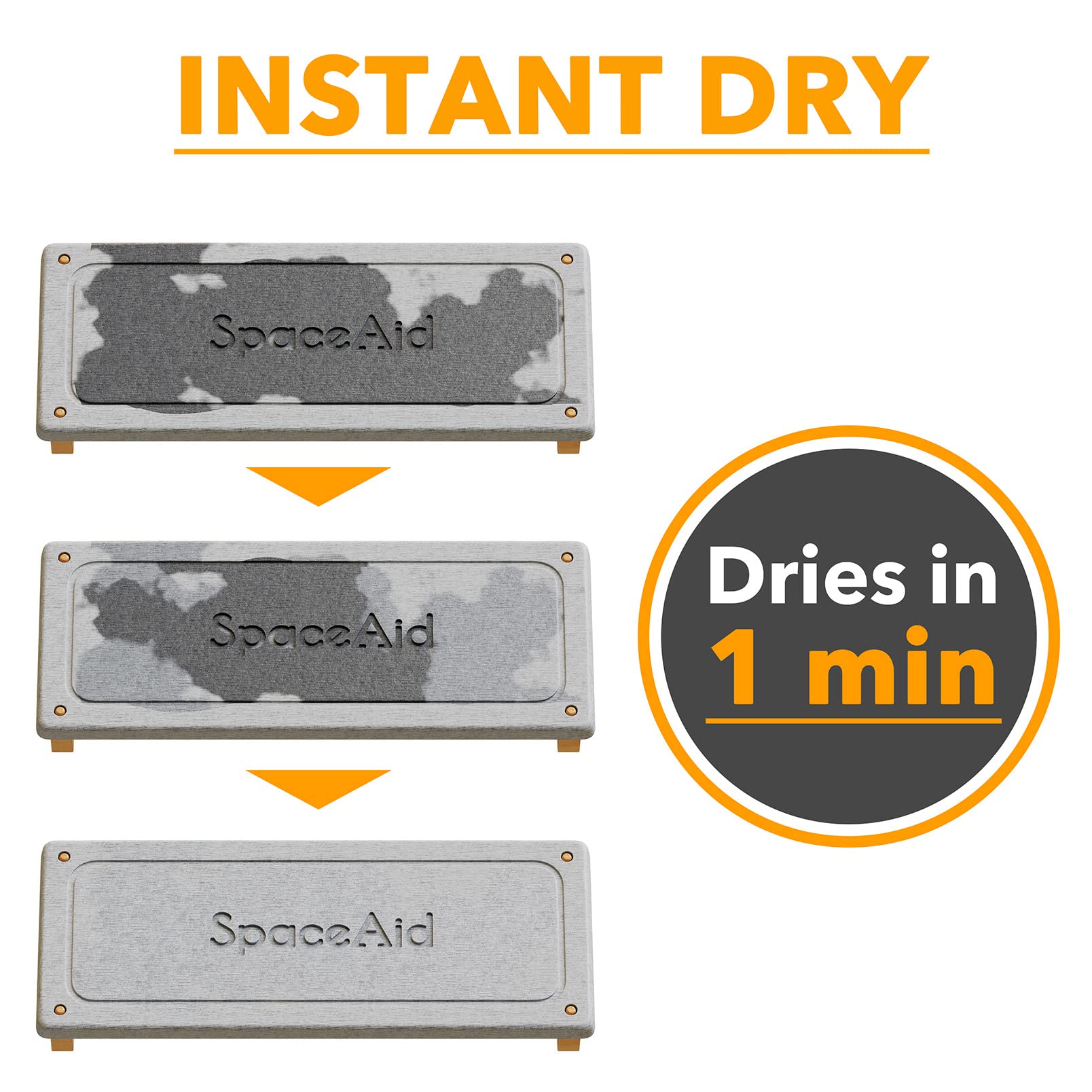 SpaceAid DryingNeat holding soap and scrub brushes neatly