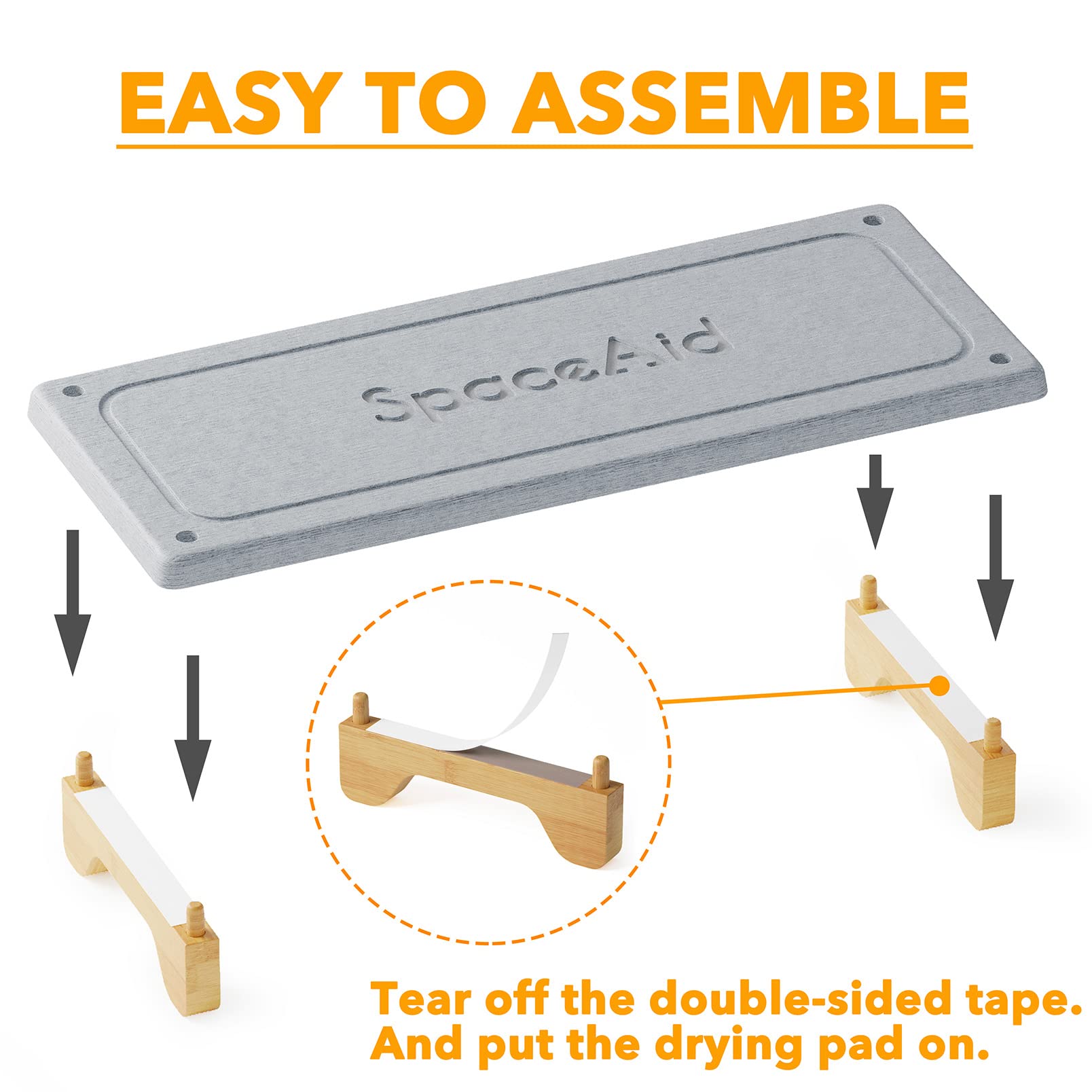 SpaceAid DryingNeat accommodates toothbrushes and cups