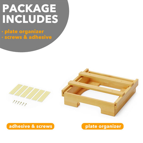 SpaceAid easy-dispense design lets you grab a plate quickly.