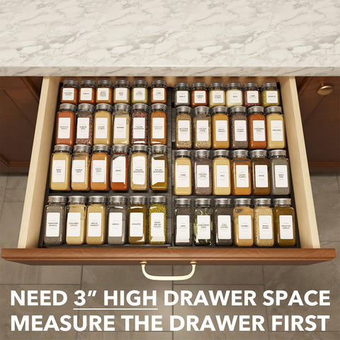 SpaceAid expandable width mechanism adjusts from 12 to 23 inches for customization.