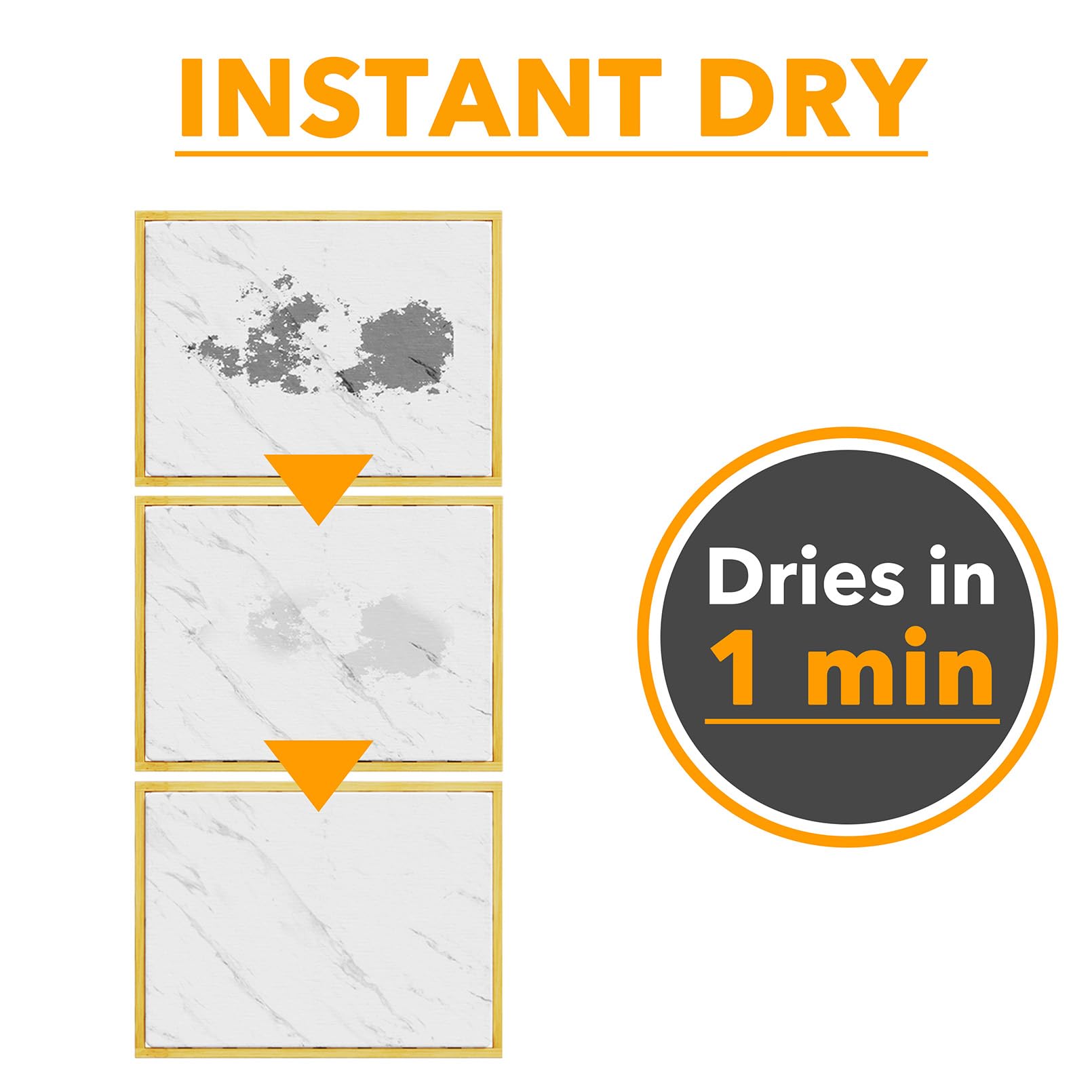 SpaceAid fast-drying pad in action promotes tidy countertops.