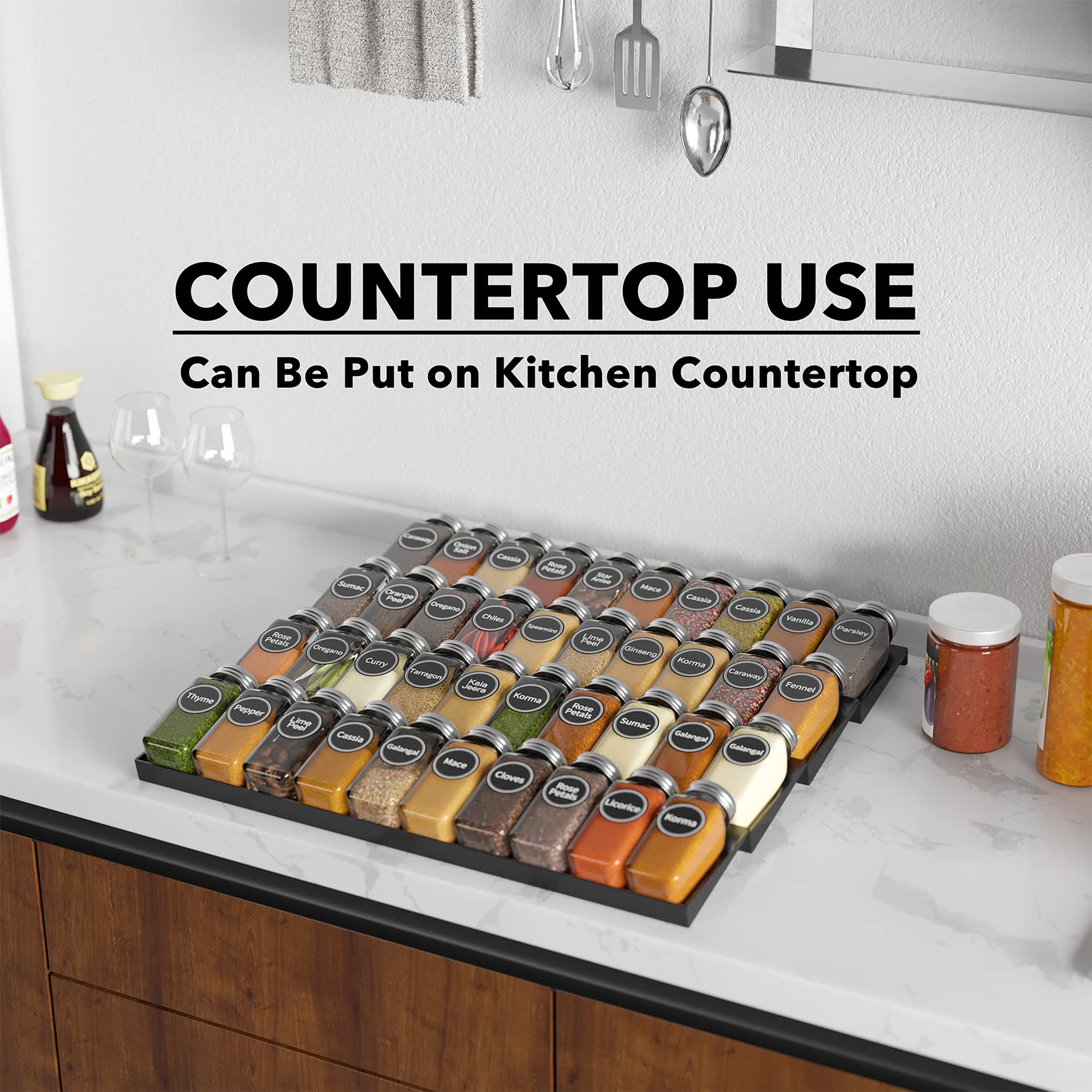 SpaceAid kitchen drawer setup fits standard drawers for organized storage.