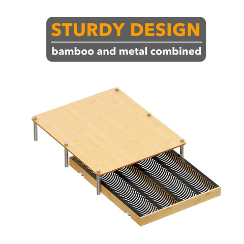 SpaceAid natural bamboo finish complements modern kitchens and coffee corners.