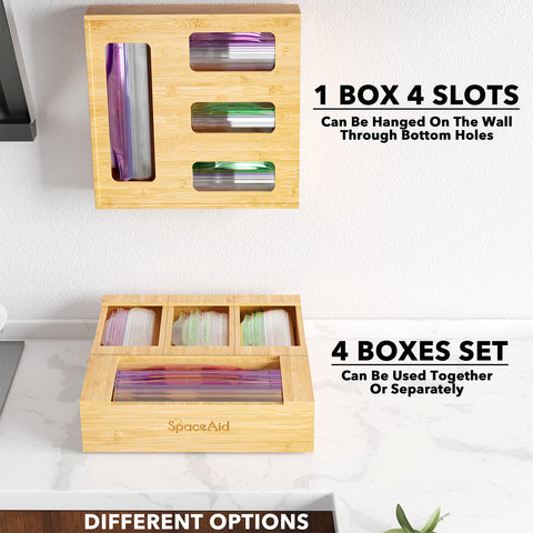 SpaceAid patent-pending bamboo organizer blends natural material with storage practicality