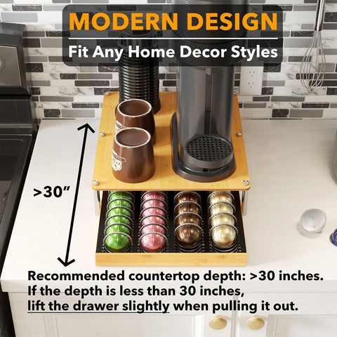 SpaceAid pod holder easy to assemble for quick setup on the kitchen counter.