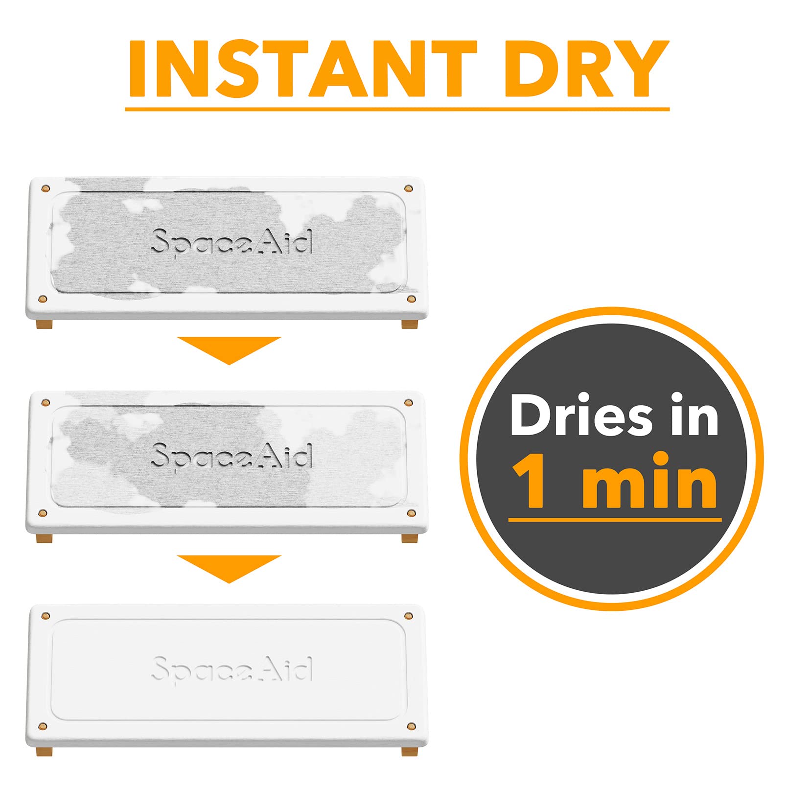 SpaceAid DryingNeat soap dispenser keeps soap tidy and accessible
