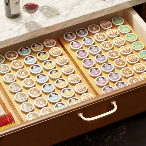SpaceAid slim 1.6-inch height fits shallow drawers while maximizing space.