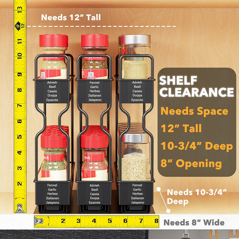 SpaceAid spice labels on front enable fast spice identification