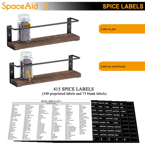 SpaceAid wall-mounted configuration keeps jars visible and accessible while cooking.