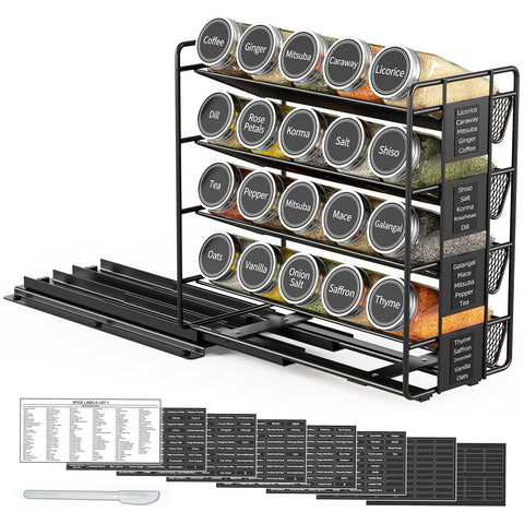 SpaceAid steel construction emphasizes durable, long-lasting spice storage.
