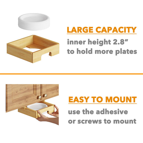 SpaceAid sturdy bamboo construction for durable kitchen storage.