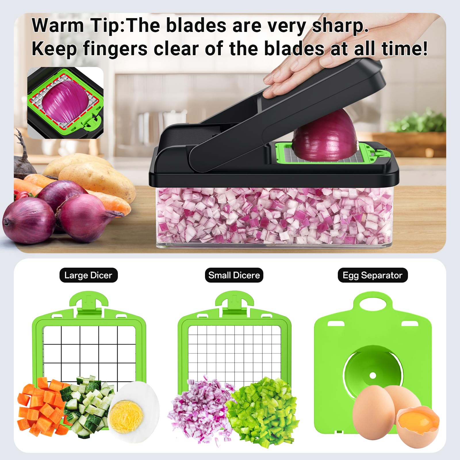 SpaceHacks drainable container simplifies draining and storage after chopping