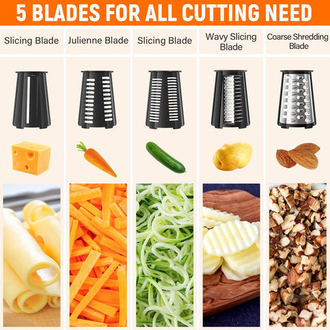 SpaceHacks 5-blade assembly displayed for versatile prep