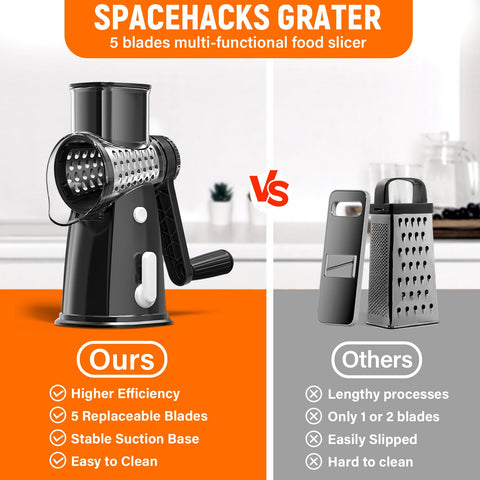 SpaceHacks durable stainless steel blades stay sharp on tough ingredients