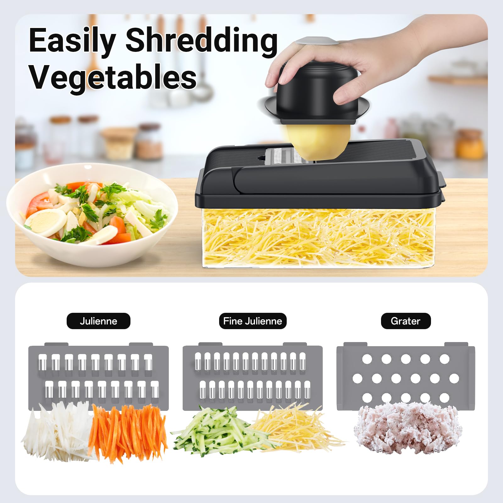 SpaceHacks vegetable chopper cleaning tools facilitate easy cleanup after meals.