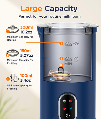 Spacekey Milk Frother easy-clean interior and exterior for simple maintenance