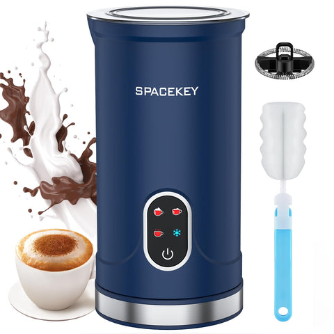 Spacekey Milk Frother front view showing compact design for quick coffee foams