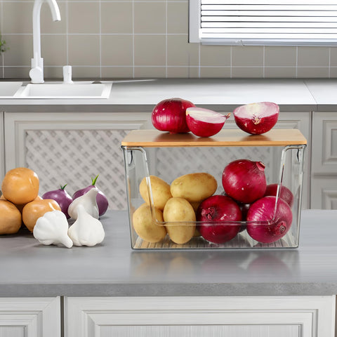 Spacemart stackable pantry organizers maximize vertical storage while keeping counters clear