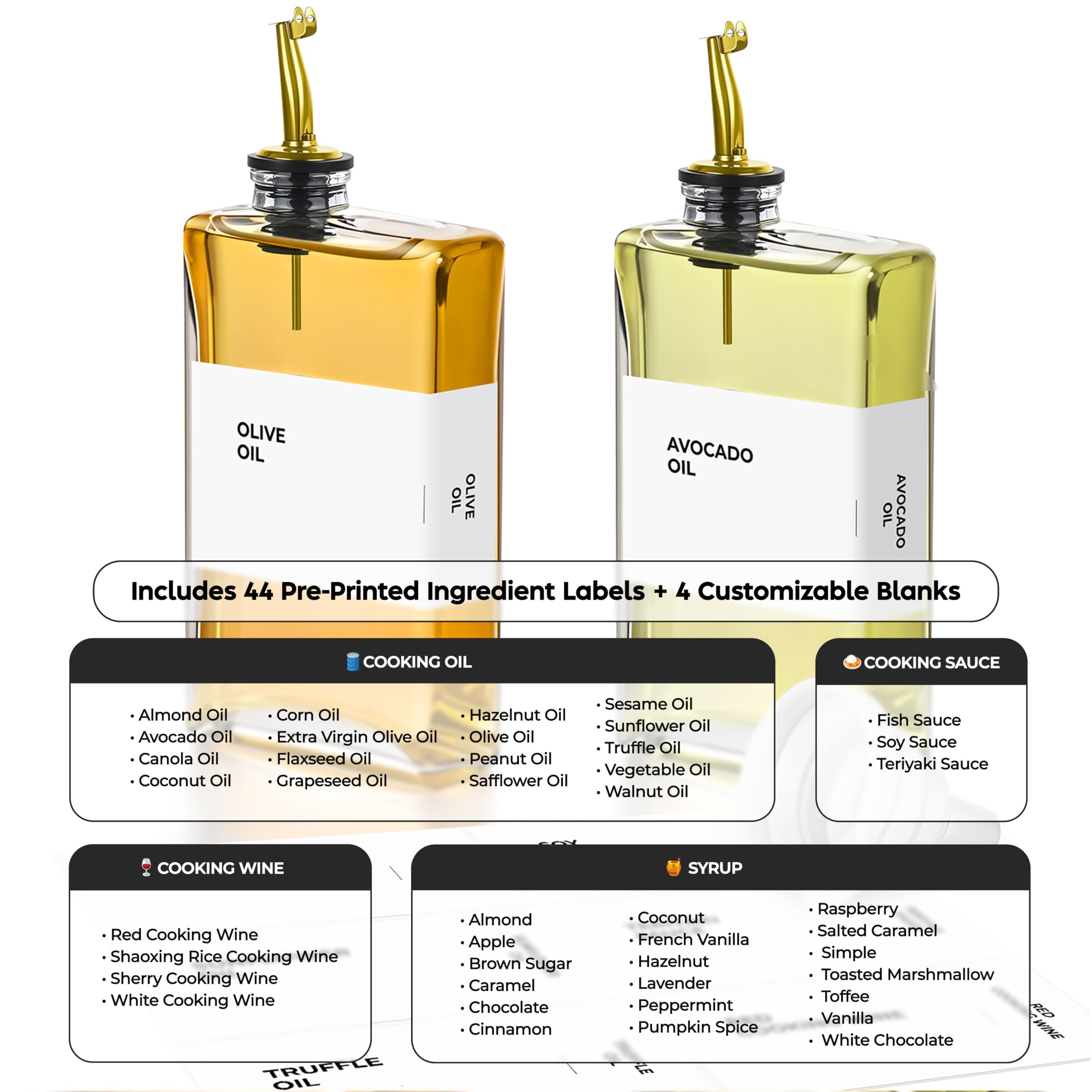 Spaceneat glass cruet featuring a rectangular design for a refined kitchen look