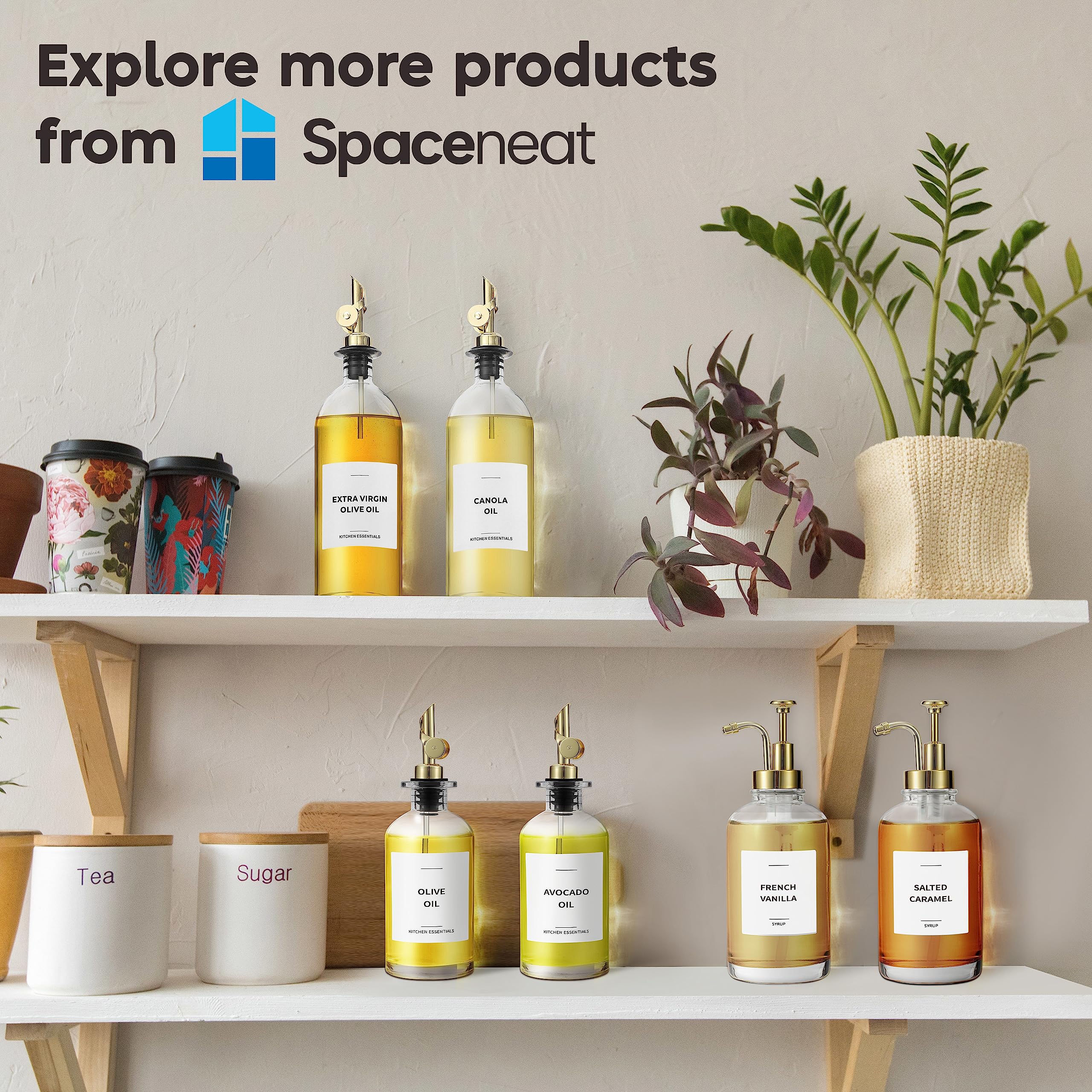 Spaceneat label set improves cooking prep with clear content reminders.