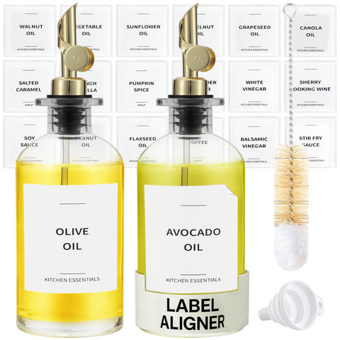 Spaceneat olive oil dispenser bottle with pour spout for mess-free cooking.