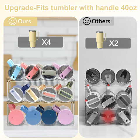 Spaclear large bottle tray fits bulky bottles for easy access.