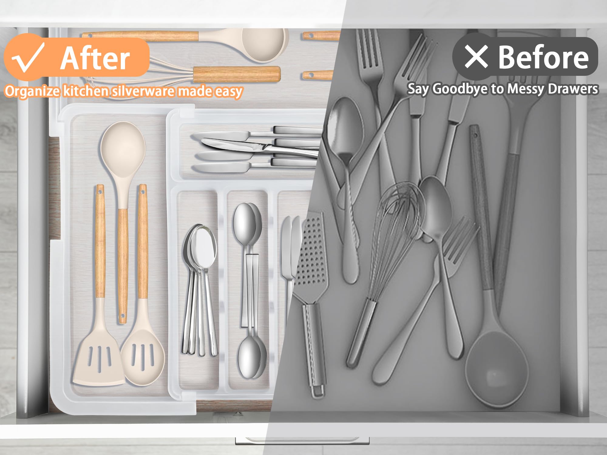 Spaclear non-slip feet keep tray steady during use.