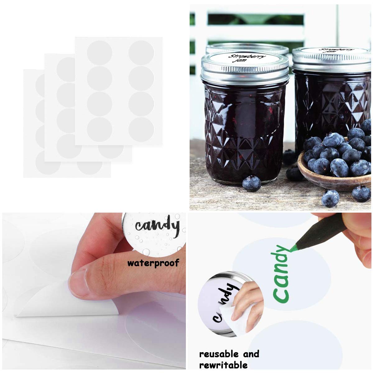 SPANLA included labels help organize homemade goods with easy labeling