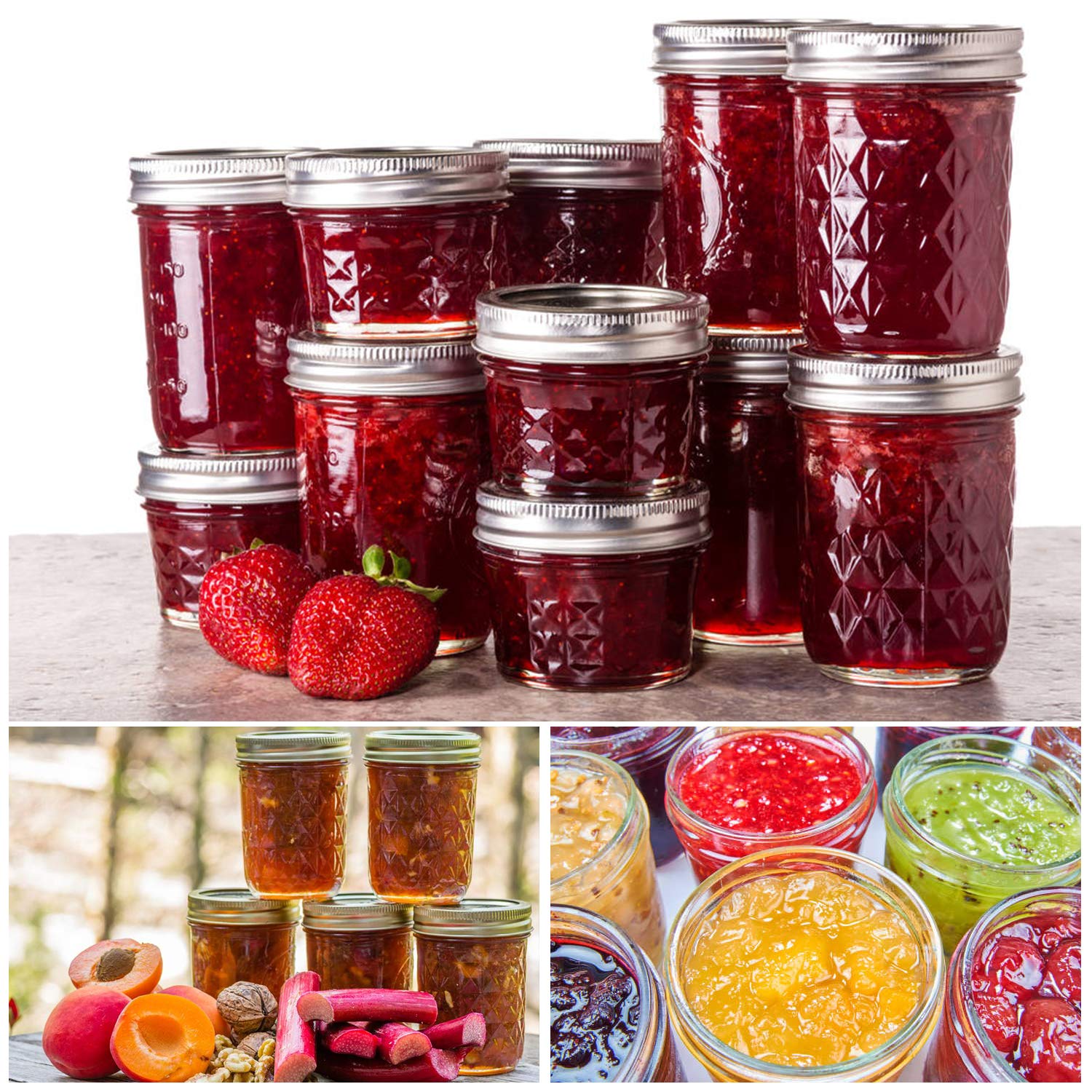 SPANLA 12oz jar with lids airtight for extended freshness