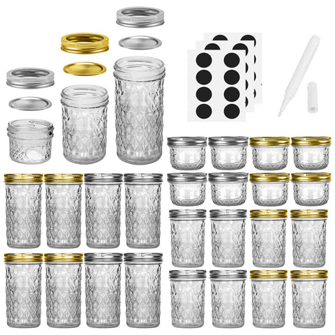 SPANLA 8oz clear mason jar versatile storage and gifting