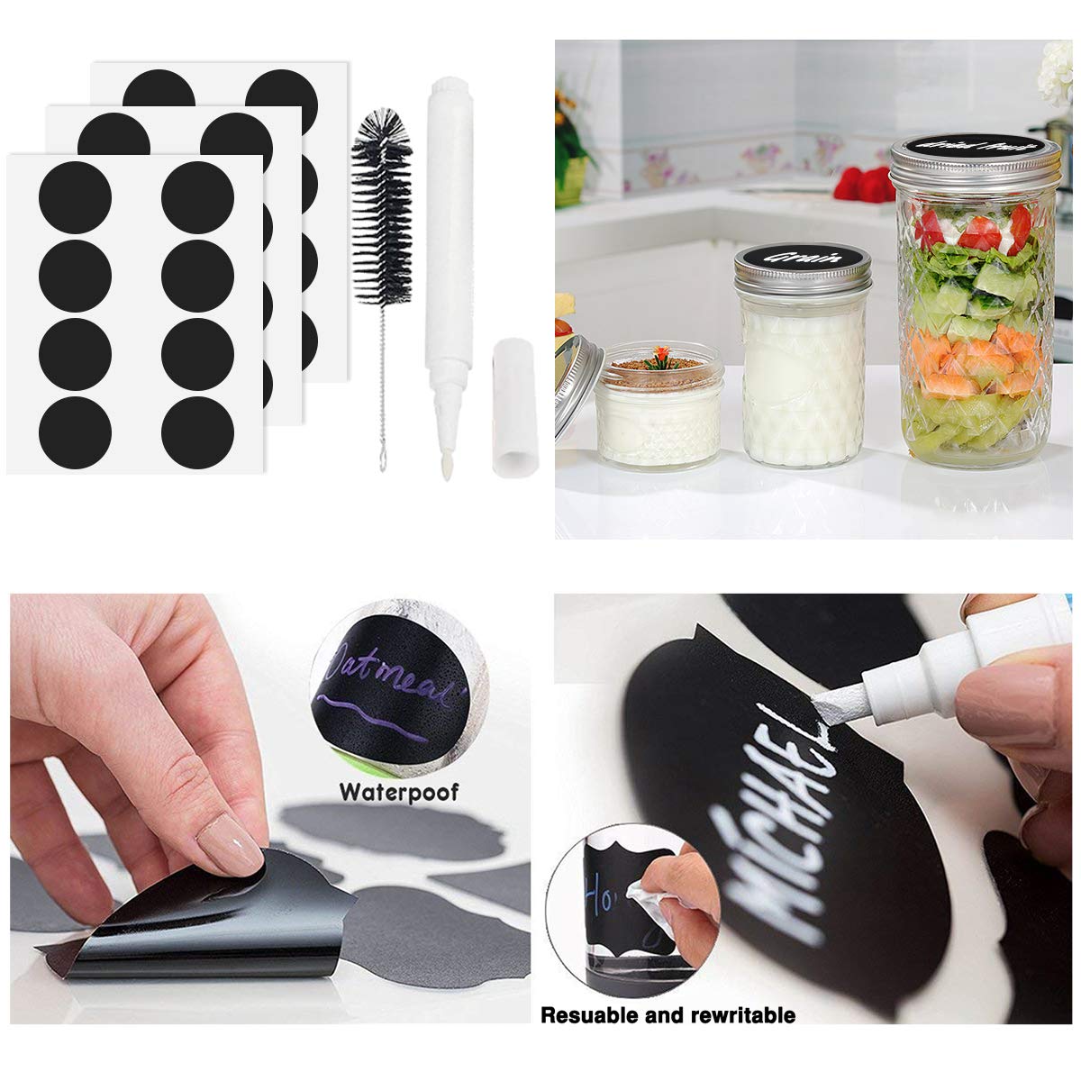 SPANLA clear glass mason jars showing transparent design for easy content identification