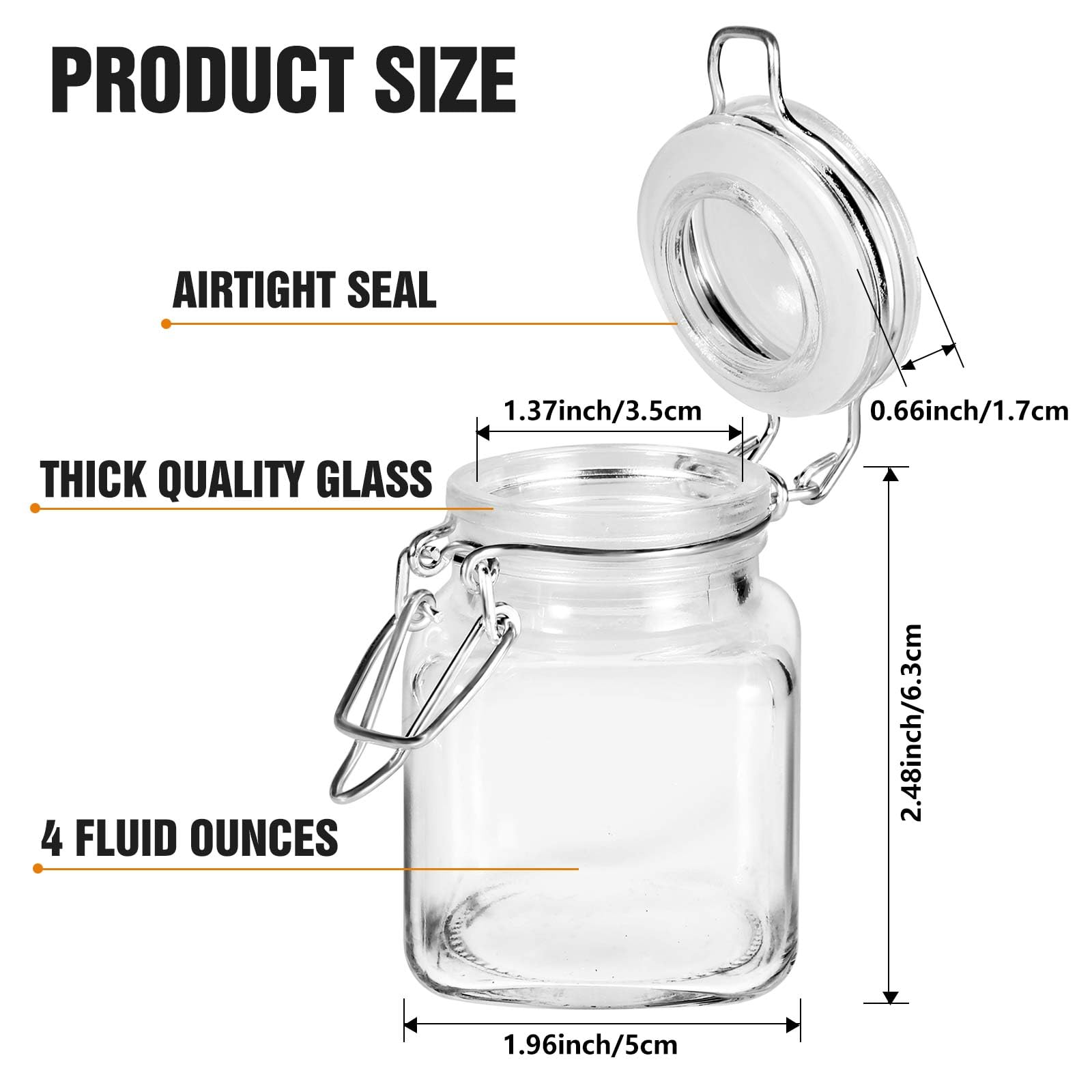 SPANLA Glass jars with silver lids shown for durable spice storage.