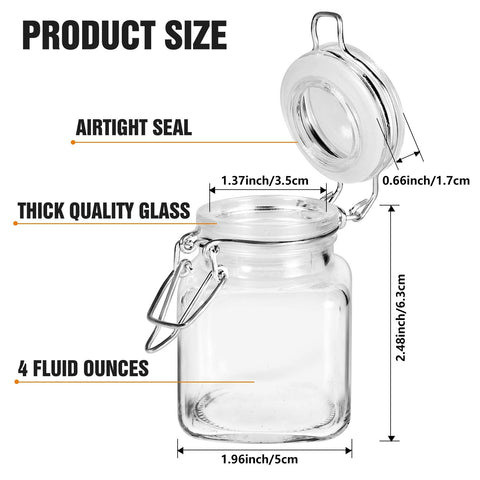 SPANLA Glass jars with silver lids shown for durable spice storage.