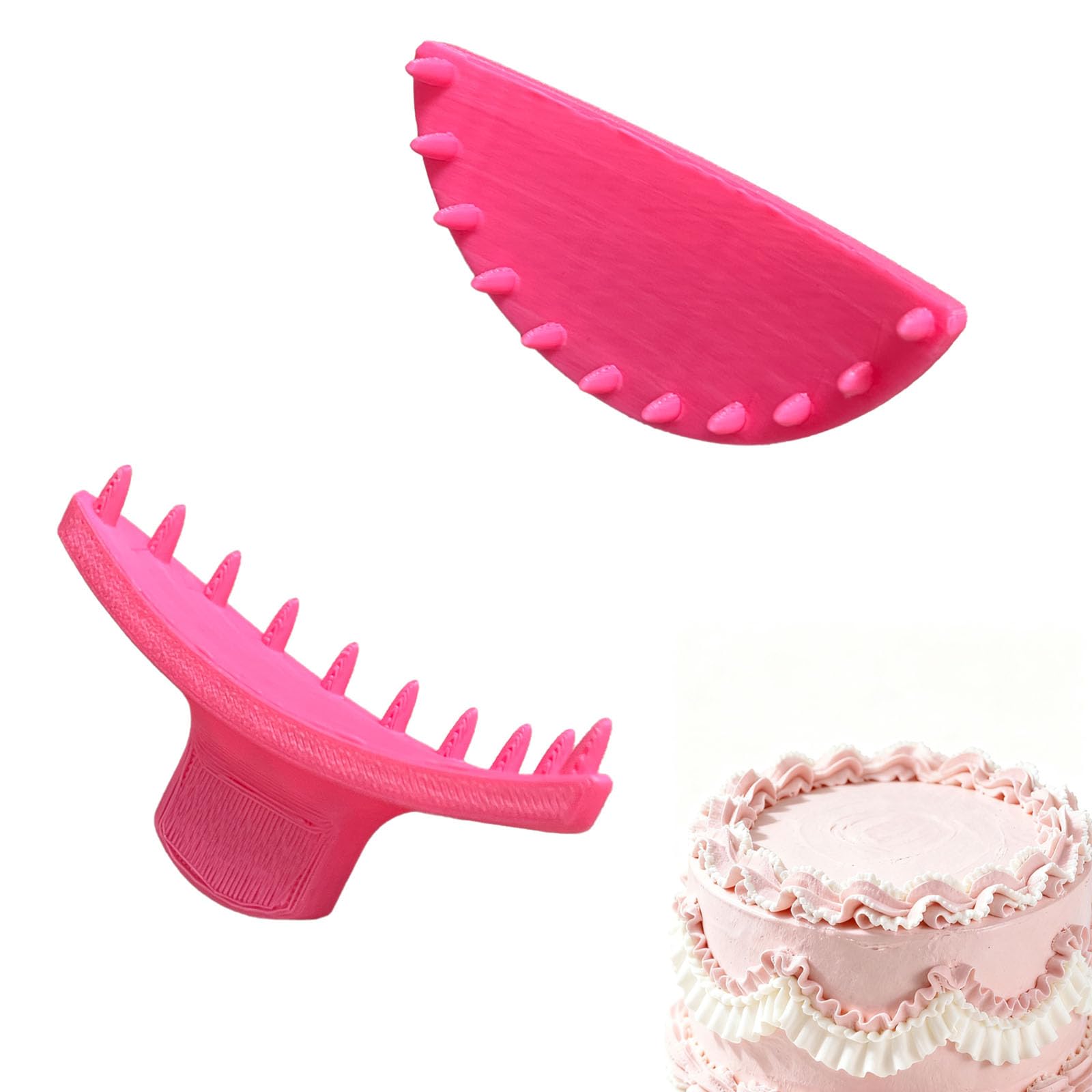 SPANSEE pink cake arch guide tool set shows precise arches for 6–10 inch cakes