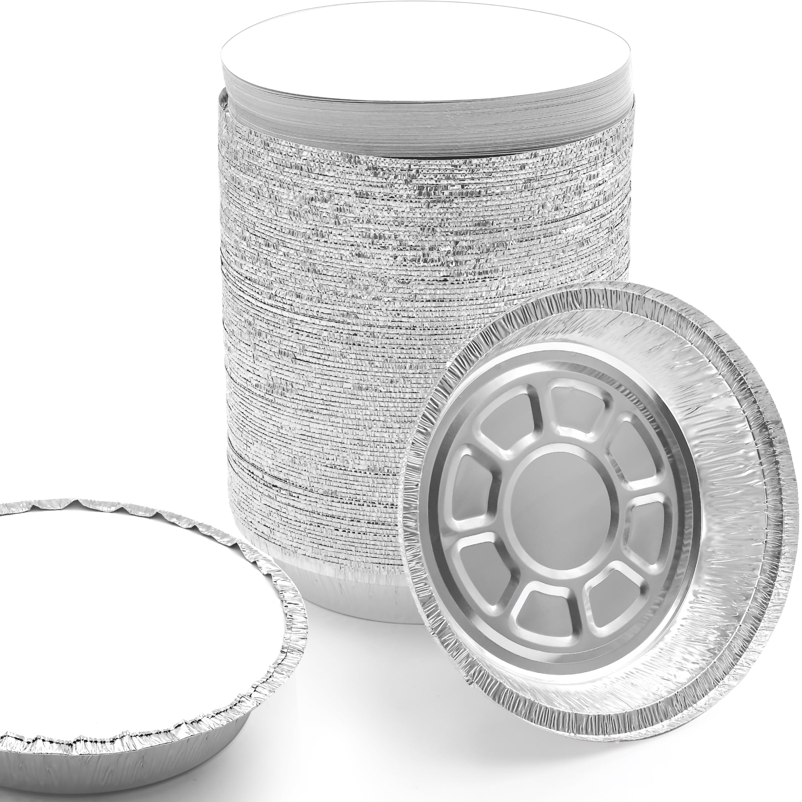 Spare Essentials 7in round foil pans with lids, ideal for takeout and storage