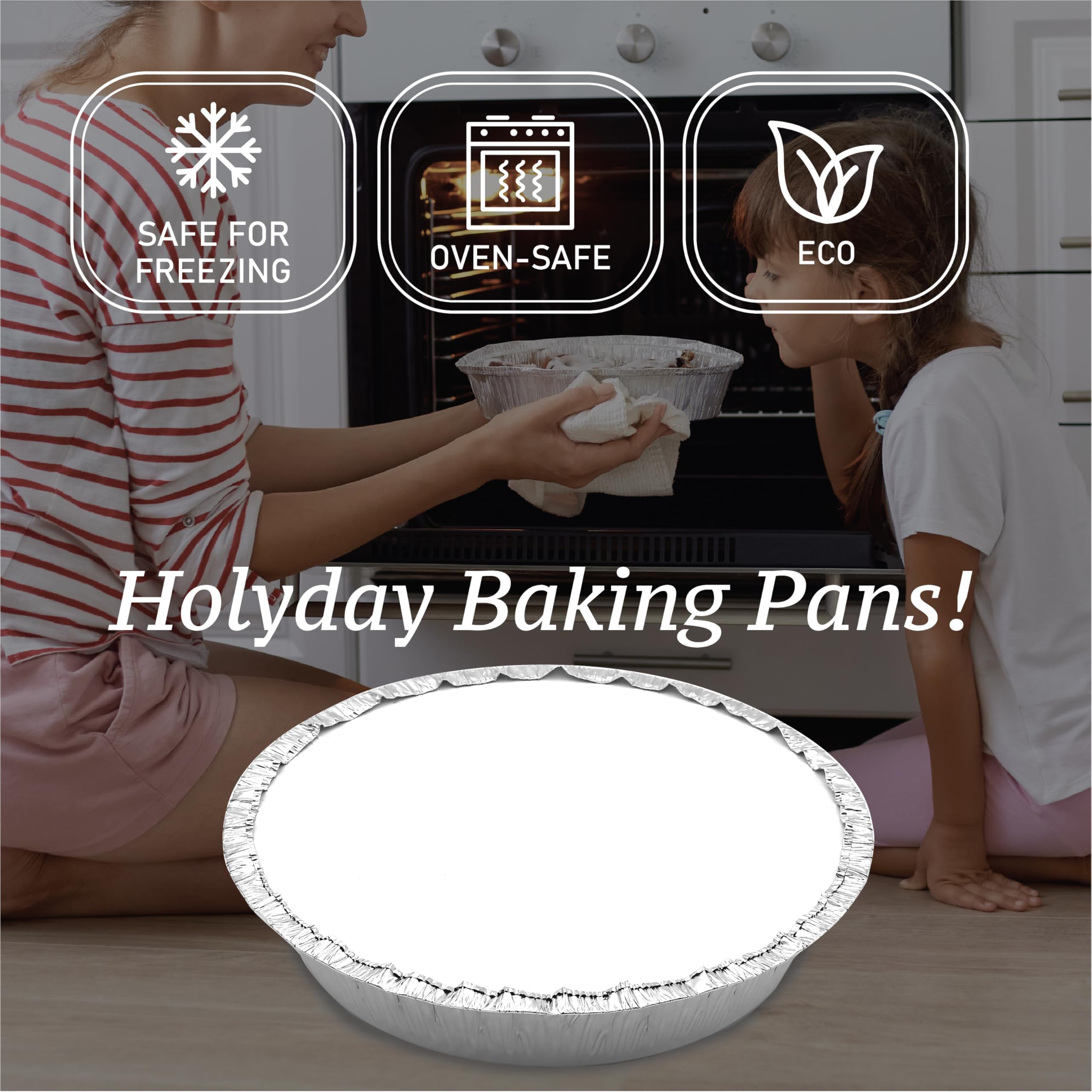 Spare Essentials round pans with lids, ideal for baking pies and cakes