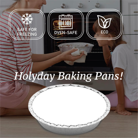 Spare Essentials round pans with lids, ideal for baking pies and cakes