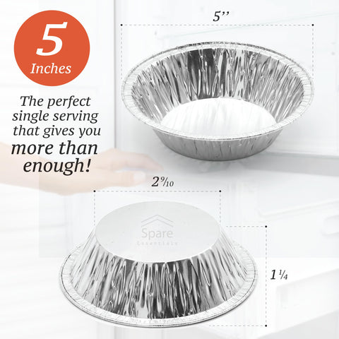 Spare Essentials disposable mini-pie-pan ideal for takeout portions.