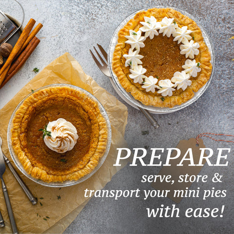 Spare Essentials oven-to-freezer safe pie tin for easy storage.