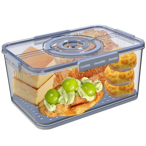SpeaGles breadbox with lid and handle for easy transport and stacking