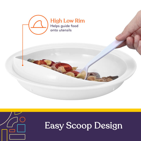 Special Supplies high-contrast color plate, enhances food recognition during meals.