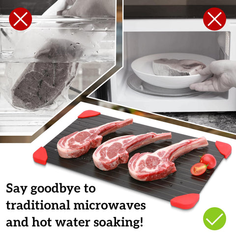 Spectabilis defrosting tray compact storage in a cabinet