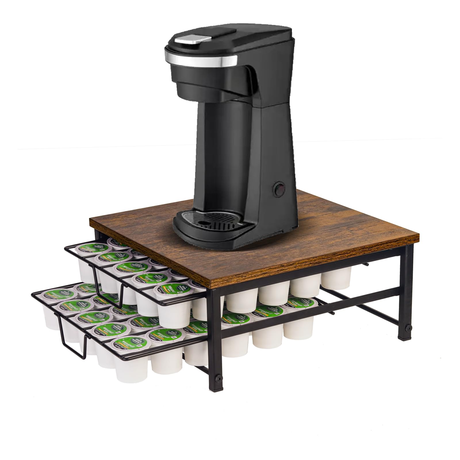 Speday 2-Tier coffee pod drawer front view shows organized counter space.