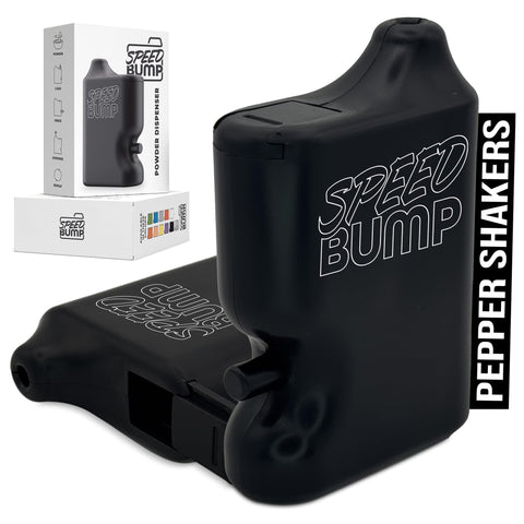 Speed Bump portable pepper shaker in black for on-the-go seasoning