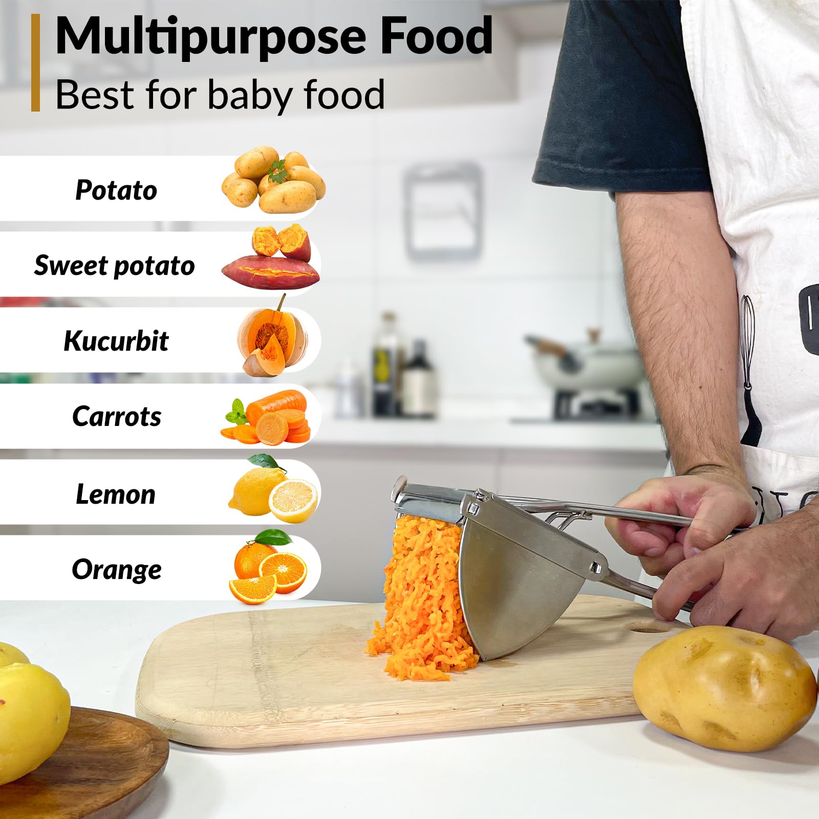 SPEENSUN 2mm-hole ricer yields fluffy, lump-free mashed potatoes