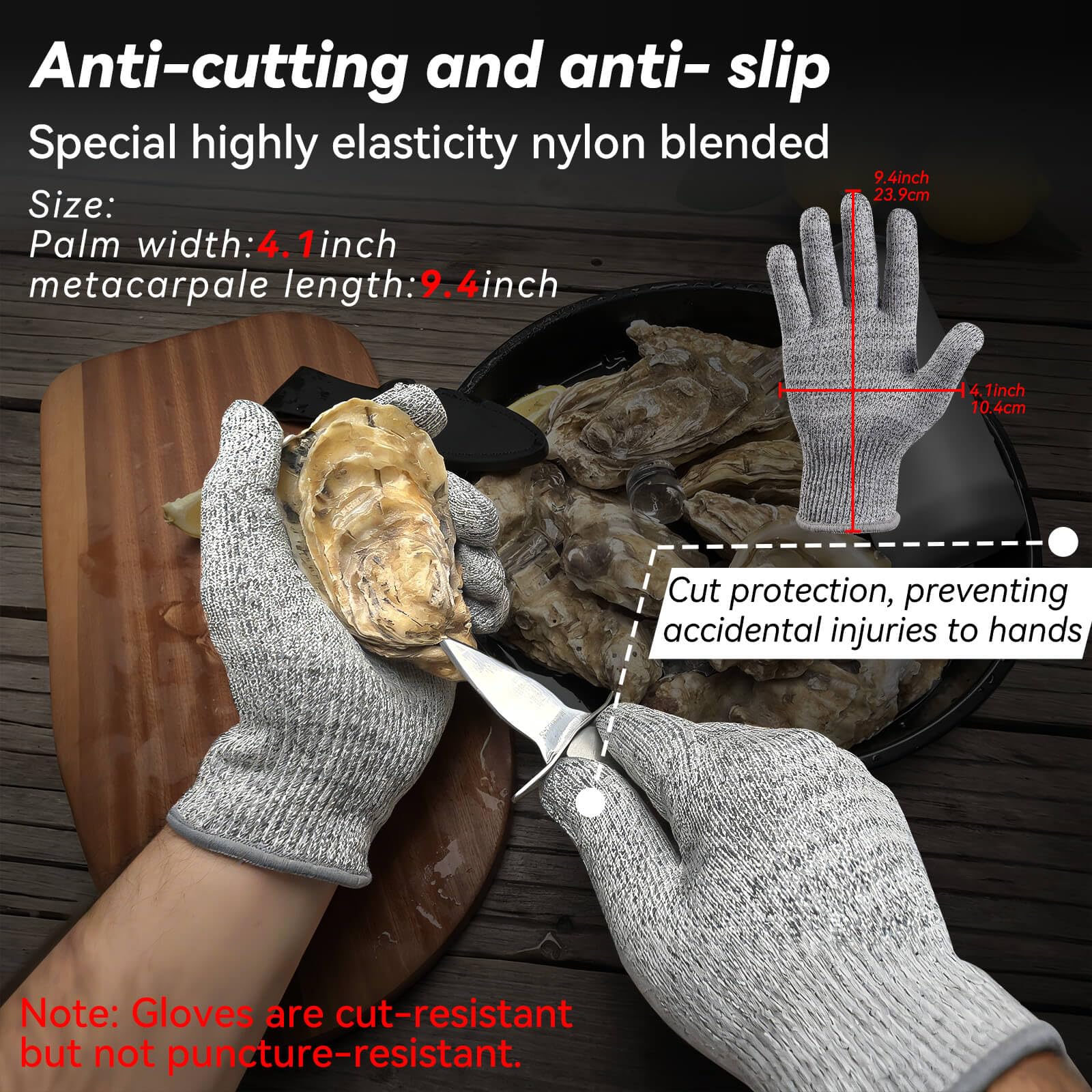 SPEENSUN cut-resistant gloves protect hands during shucking and handling