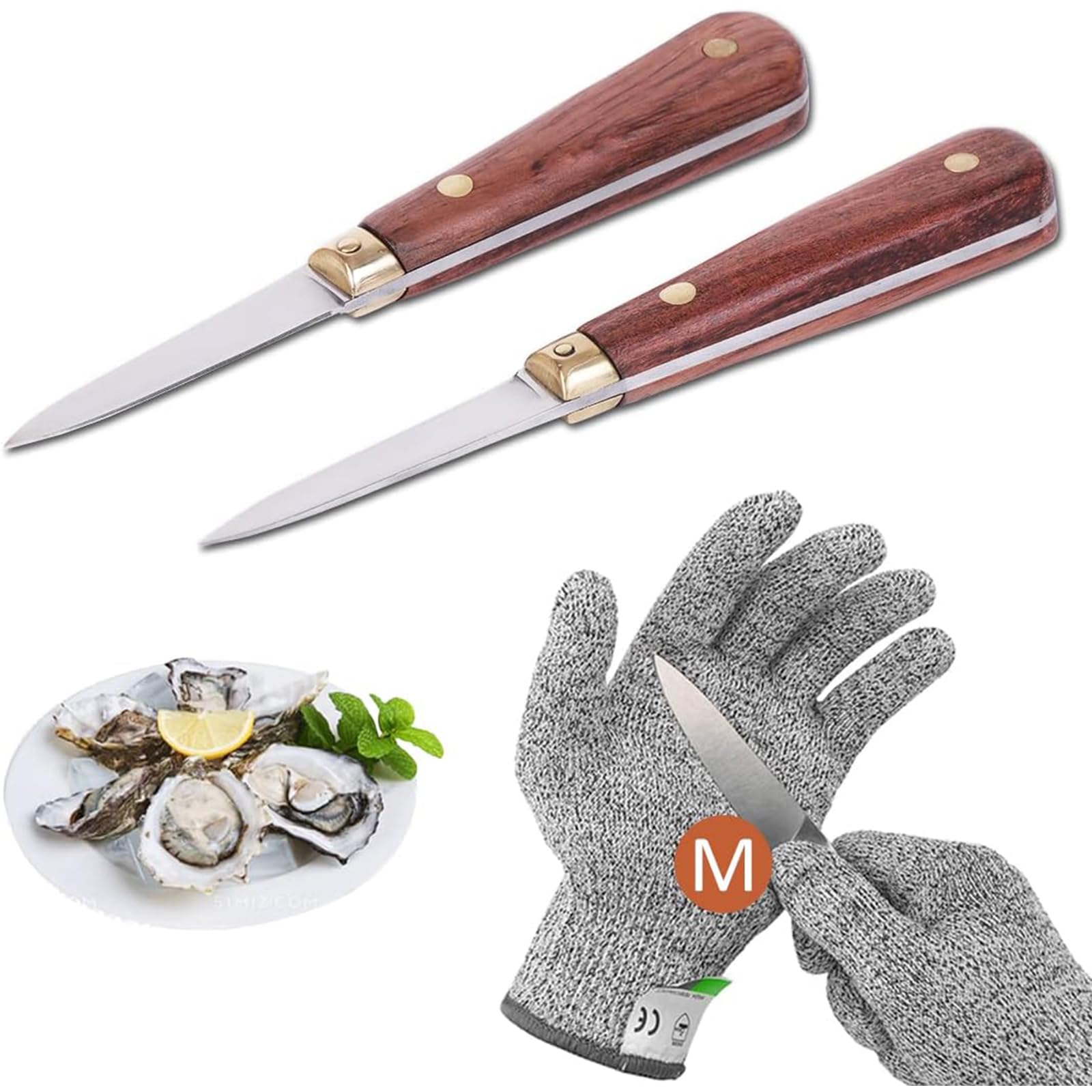 SPEENSUN oyster shucking knife with full tang for strong, reliable opening.